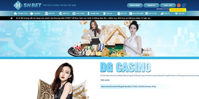 Thông tin chung khái quát về casino trực tuyến Shbet